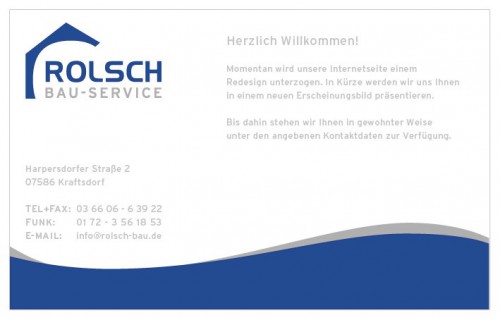 Sponsoren kurz vorgestellt: Baufirma Rolsch aus Kraftsdorf